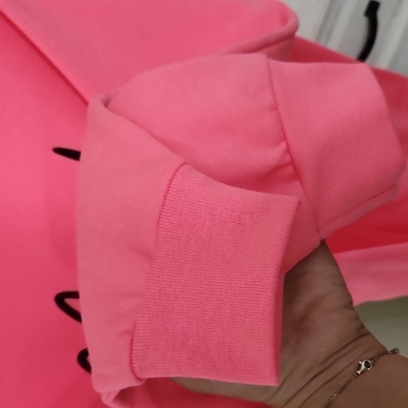 New Oversized Grafic Sweater New Life Blokecore Y2k Pink Size Small Blokecore - Picture 4 of 5